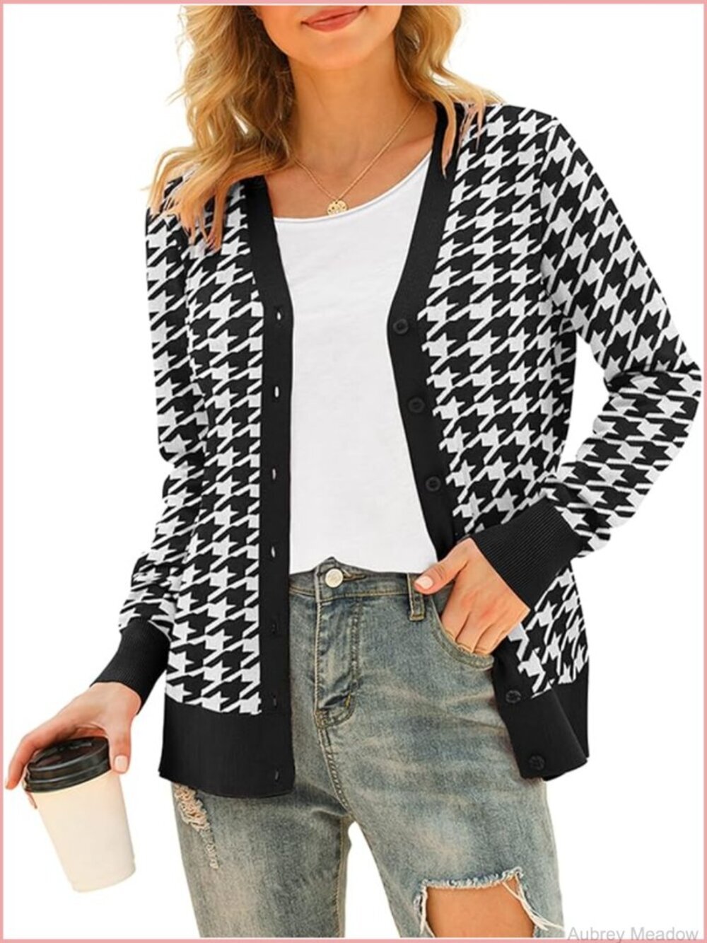 Sleeveless Cardigan Sweater Vest Button Down V-Neck Knit Top with Pockets for